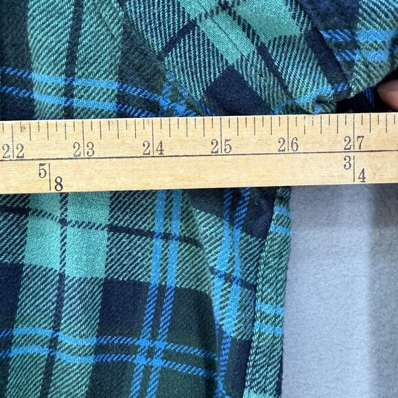 Duluth Trading Co. Plaid Flannel Shirt Shacket Men's XL Green Blue Black Fall - Picture 5 of 6